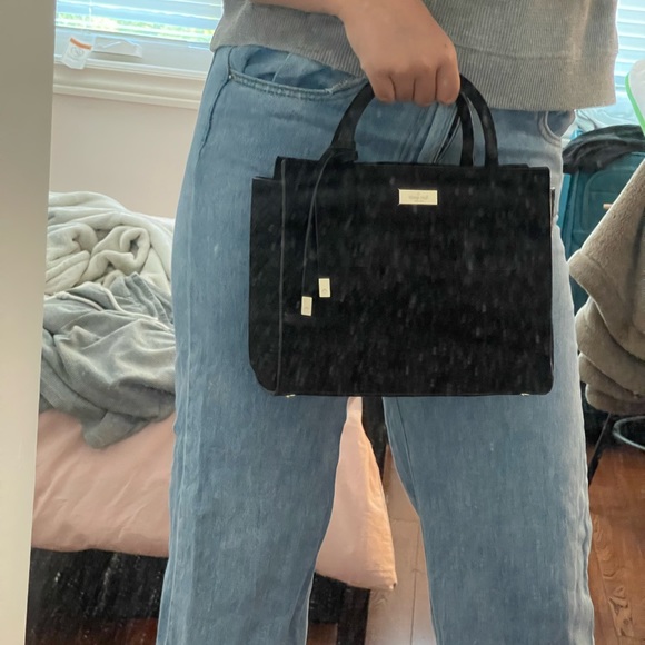 KATE SPADE suede black snake pattern top handle/crossbody bag - Picture 5 of 5